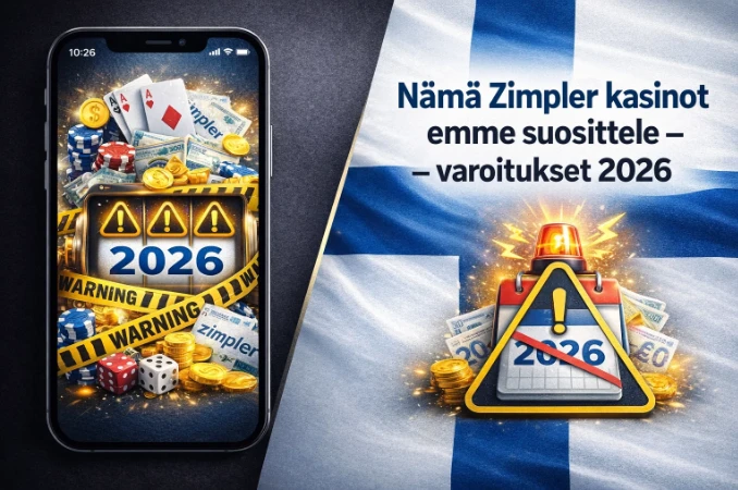 Nämä Zimpler kasinot emme suosittele – varoitukset 2026